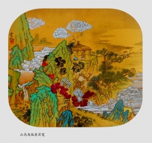 Art chinoises contemporaines - Oiseaux sur les montagnes