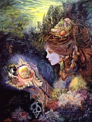 Kinuko Y. Craft œuvre - déesses fille des profondeurs