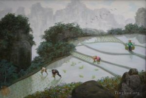 Li Jiahui œuvre - Le printemps en montagne
