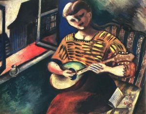 Marc Chagall œuvre - Lisa avec une mandoline