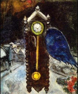 Marc Chagall œuvre - Horloge avec aile bleue