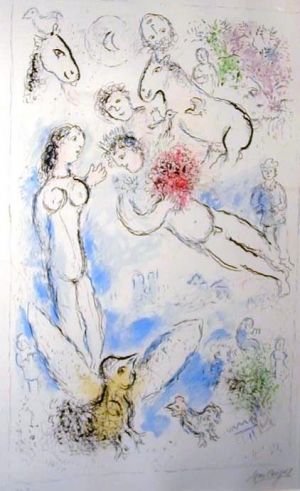 Marc Chagall œuvre - Lithographie Vol Magique
