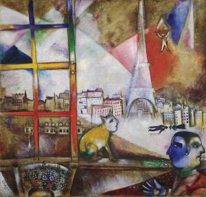 Marc Chagall œuvre - Paris à travers la fenêtre Surréalisme Expressionnisme