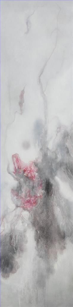 Peinture à l'huile contemporaine - Fleurs Zen 4