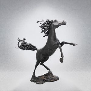 Sculpture contemporaine - La lutte pour l'amour de Horse Dilu