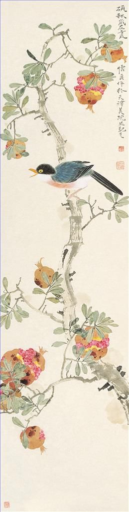 Tian Huailiang œuvre - Peinture de fleurs et d'oiseaux dans le style traditionnel chinois 11