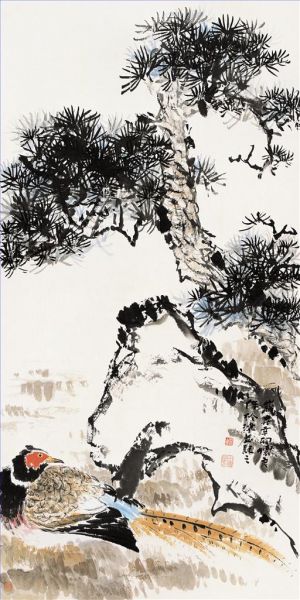 Tian Huailiang œuvre - Peinture de fleurs et d'oiseaux dans le style traditionnel chinois 4