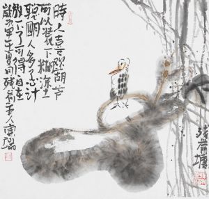 Wang Dongrui œuvre - Un étang de lotus flétri