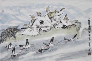 Art Chinois contemporaine - Au sommet de la montagne