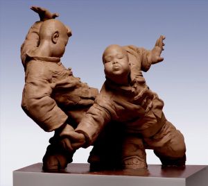 Sculpture contemporaine - Opéra et petits enfants