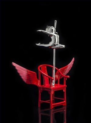 Sculpture contemporaine - La chaise rouge